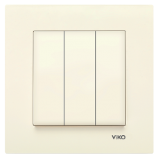 Выключатель 3-х клавишный VIKO Karre Крем (90960168)